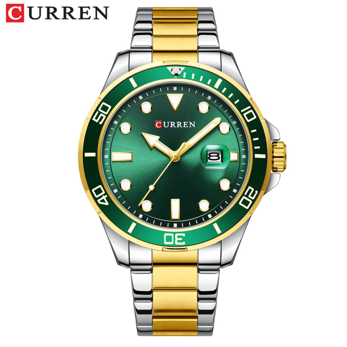 Luxury Watch For Men - CURREN New Green Water Ghost Series