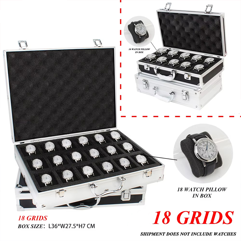 Luxury Watch Storage - Portable 18 Girds Luxury Premium Quality