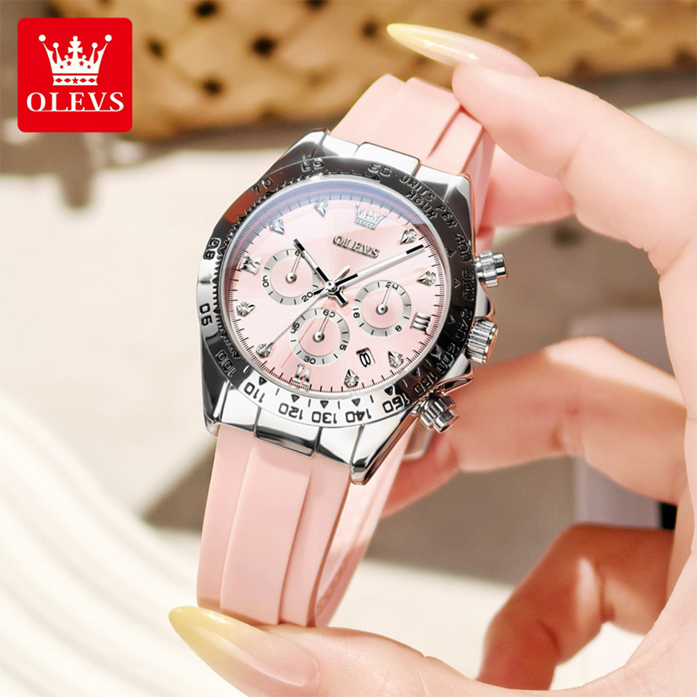 Luxury Watch Hd - OLEVS 5618 Women Watch HD Multi