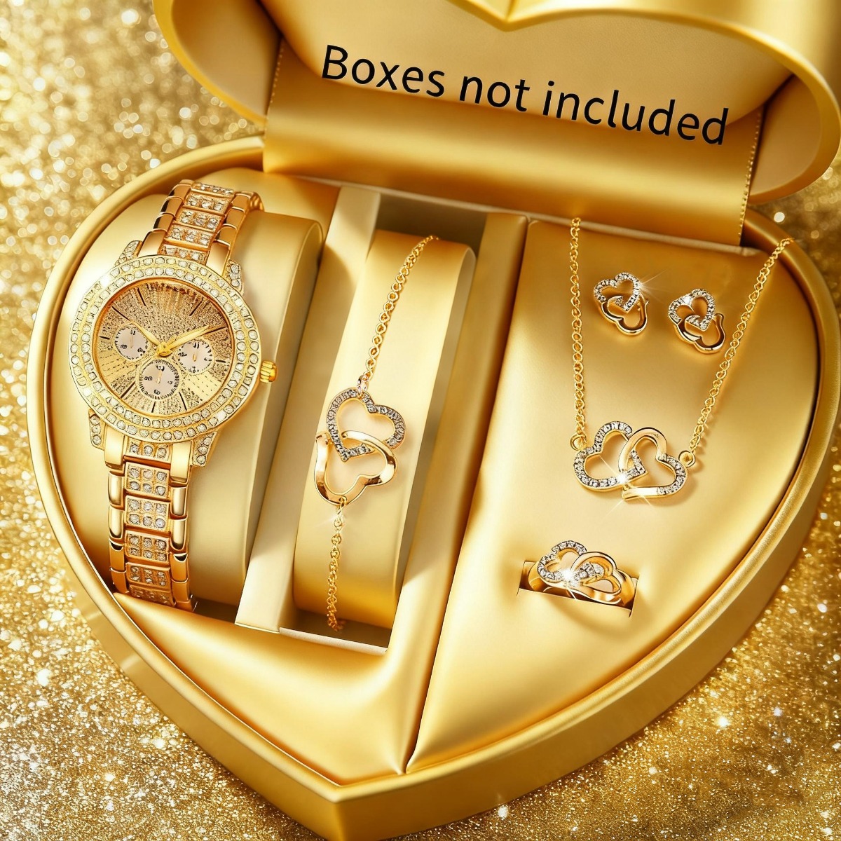 Luxury Watch Storage - 6PCS Luxury Rhinestone Women Watch Jewelry