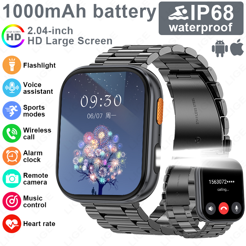 Luxury Watch Hd - LIGE New Military Outdoor 1000mAh Smart