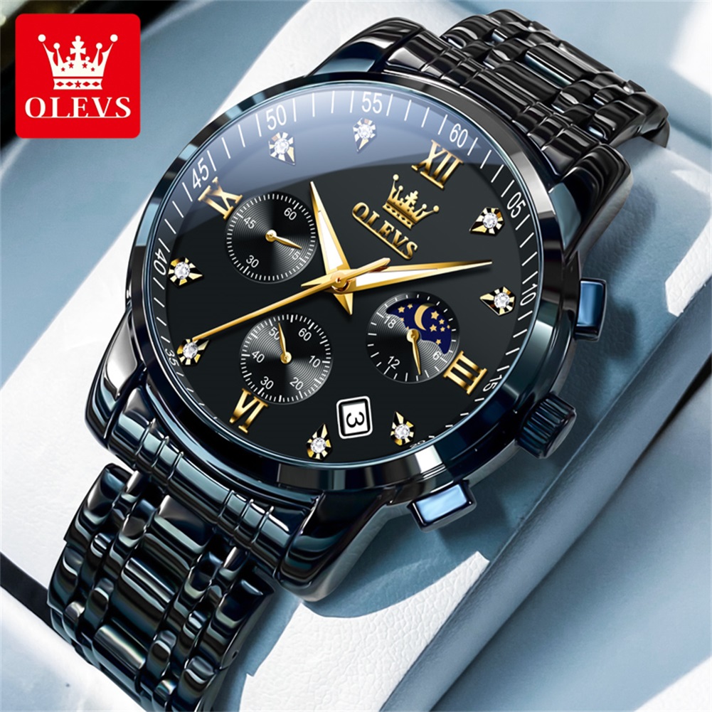 Luxury Watch News - OLEVS Popular men's watches stainless steel