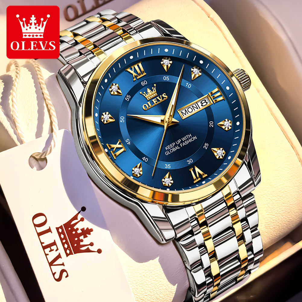 Luxury Watch News - OLEVS Brand Fashion men's watches stainless