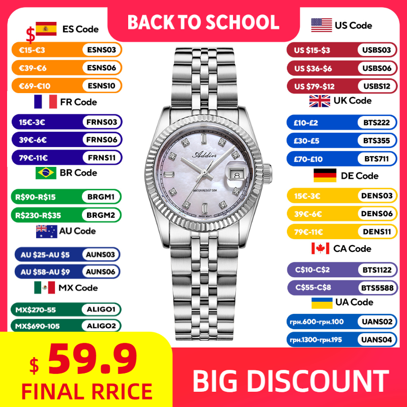 Luxury Watch Usa - ADDIES 585 Quartz Women's Watches Sapphire