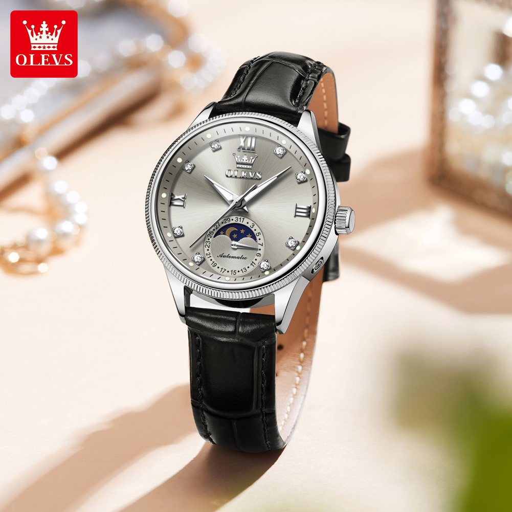 OLEVS Moon Phase Fashion Women - đánh giá và giá Luxury Watch Time