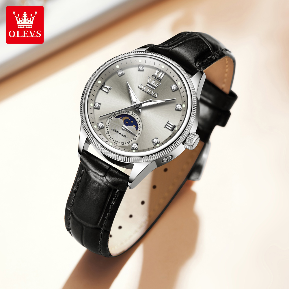 OLEVS Moon Phase Fashion Women - đánh giá và giá Luxury Watch Time