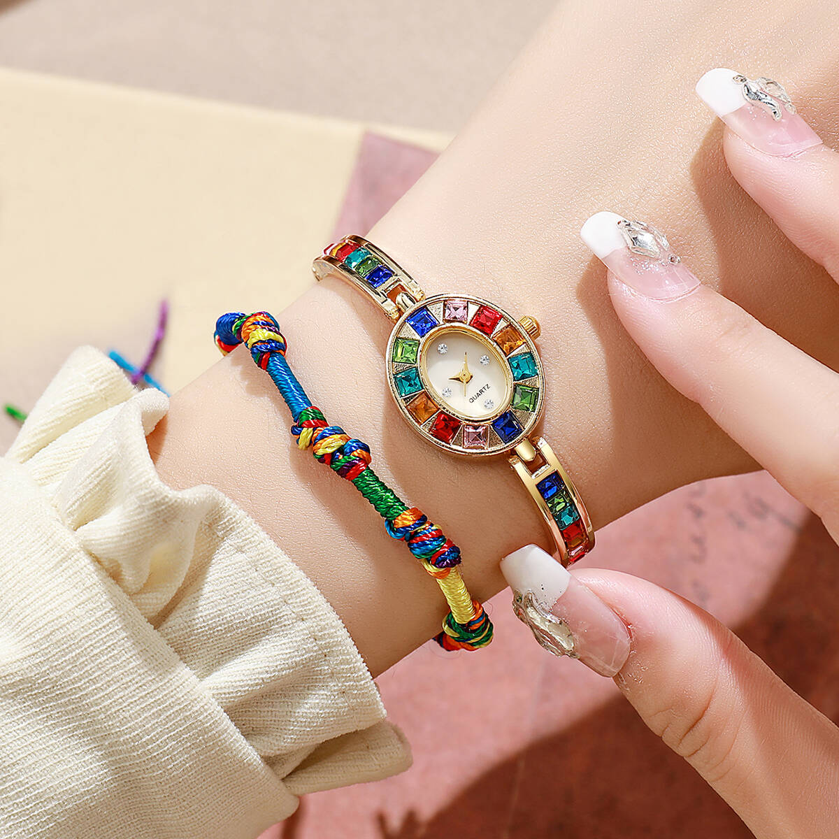2PCS/Set Luxury Rhinestone Wom - đánh giá và giá Luxury Watch Storage