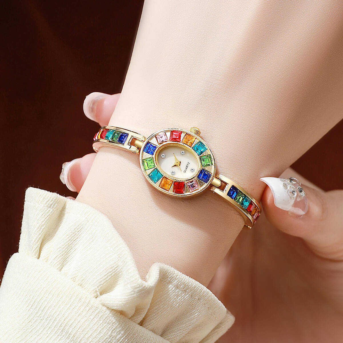 2PCS/Set Luxury Rhinestone Wom - đánh giá và giá Luxury Watch Storage