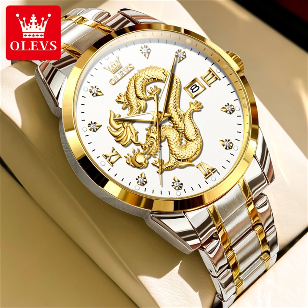 OLEVS Fashion China Loong Drag - đánh giá và giá Luxury Watch China