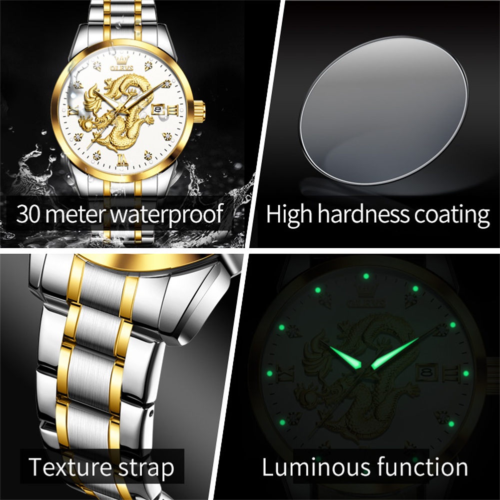 OLEVS Fashion China Loong Drag - đánh giá và giá Luxury Watch China
