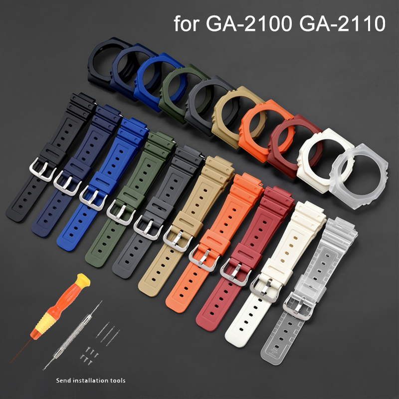 Rubber Watch Strap Case Bezel  - đánh giá và giá Casio Watch G-Shock Ga-2100
