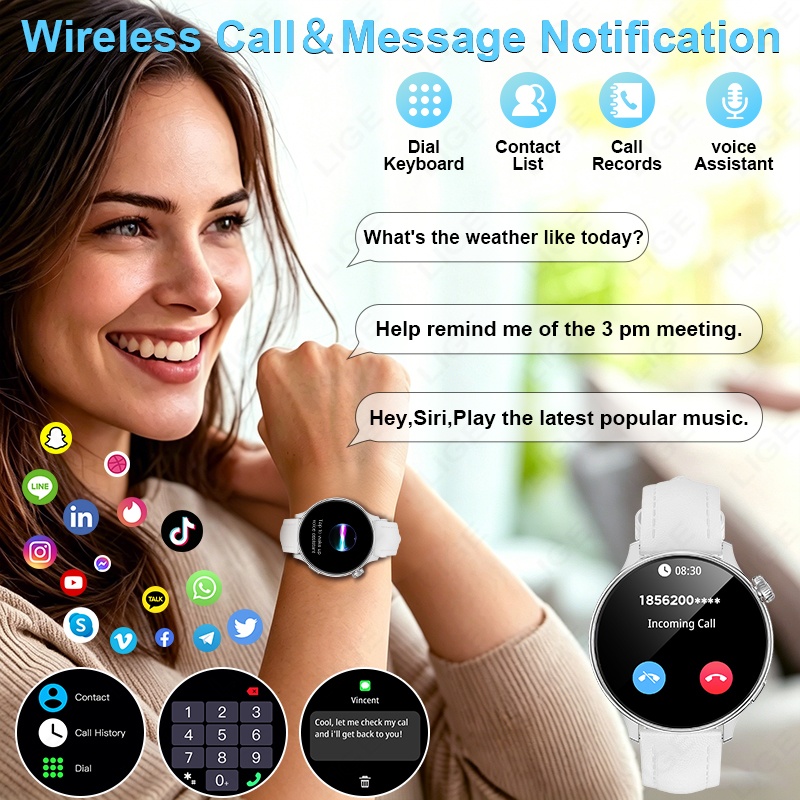 LIGE Luxury Women’s Smart Watc - đánh giá và giá Luxury Watch Hd