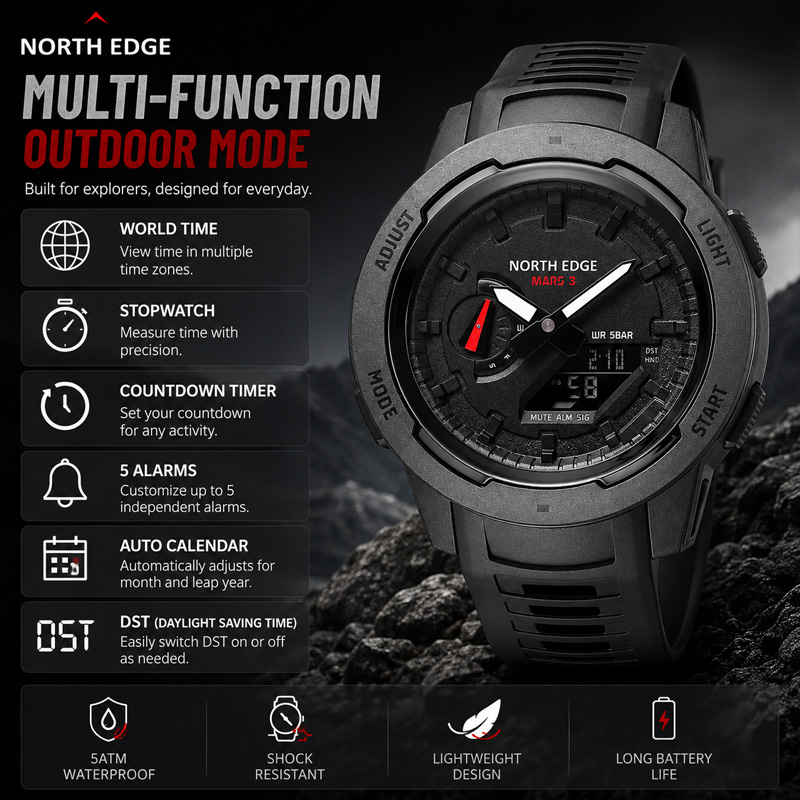 NORTH EDGE FORTRESS 2026 Men D - đánh giá và giá Luxury Watch In The World