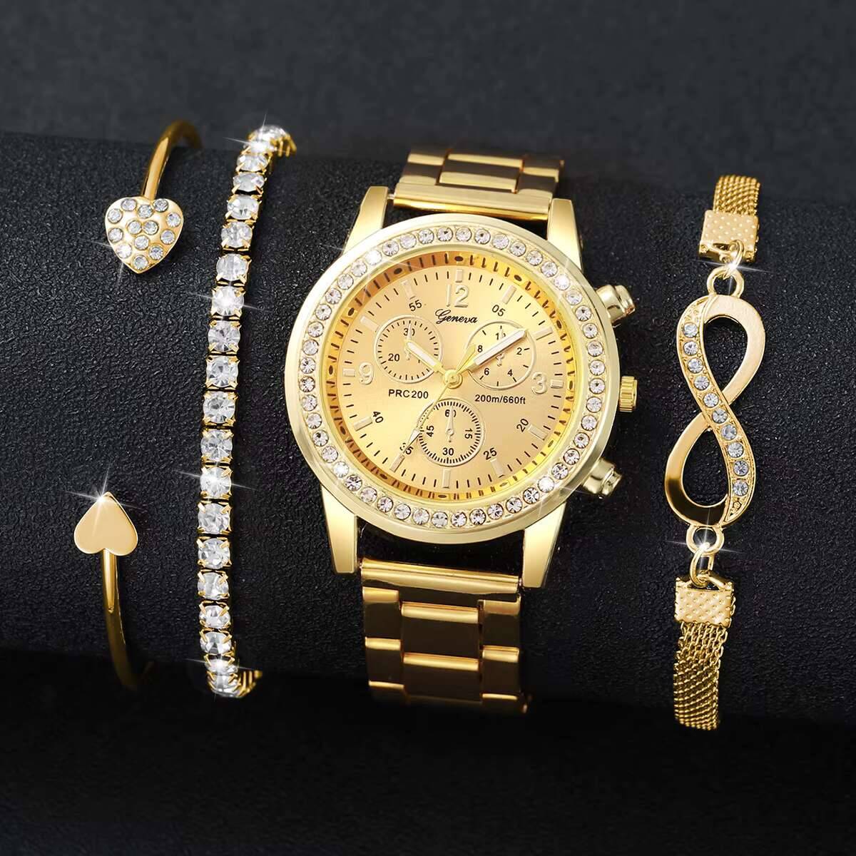 4PCS/Set Luxury Rhinestone Wom - đánh giá và giá Luxury Watch Storage