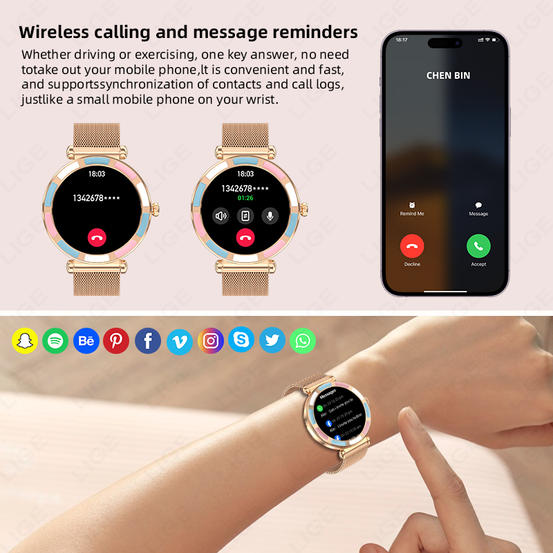 2026 LIGE Luxury Smart Watch F - đánh giá và giá Luxury Watch Hd