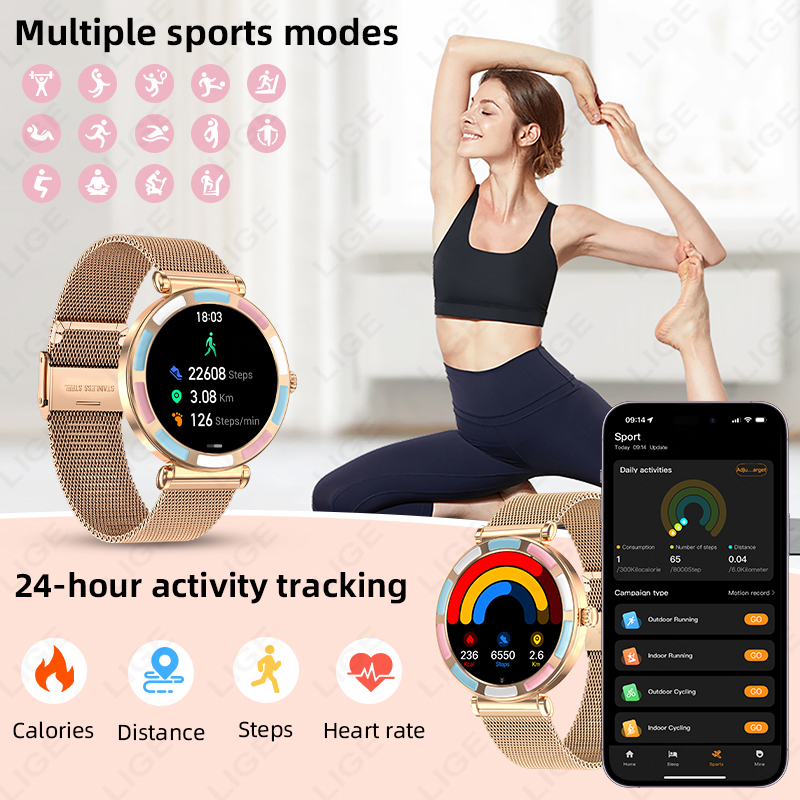 2026 LIGE Luxury Smart Watch F - đánh giá và giá Luxury Watch Hd